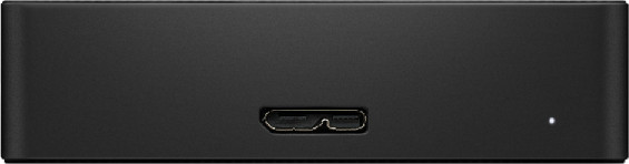 Black device with an HDMI port and a small white light.