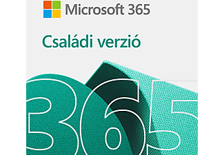 Microsoft 365 Családi verzió (6 felhasználó, 1 év) (Elektronikusan letölthető szoftver - ESD) (Multiplatform)