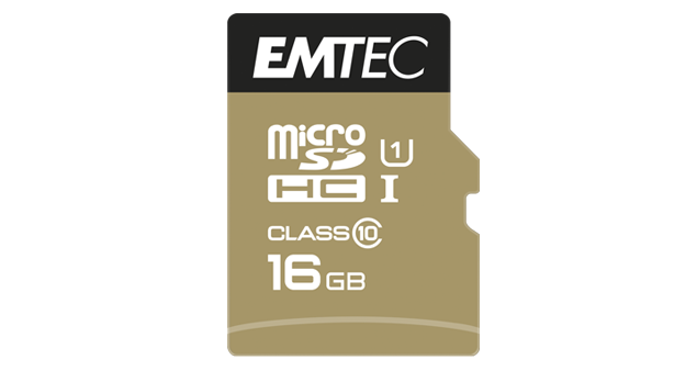 EMTEC Elite Gold microSDHC memóriakártya, 16GB, UHS-I/U1, 85/20 MB/s, adapter (ECMSDM16GHC10GP)