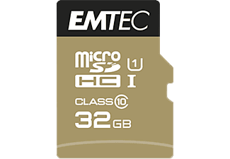 EMTEC Elite Gold microSDHC memóriakártya, 32GB, UHS-I/U1, 85/20 MB/s, adapter (ECMSDM32GHC10GP)