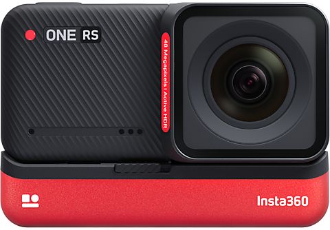 INSTA 360 One RS 4K Edition, 48MP, 16mm, f2.4, Bluetooth 5.0, WLAN, 5m Wasserdicht, Schwarz/Rot