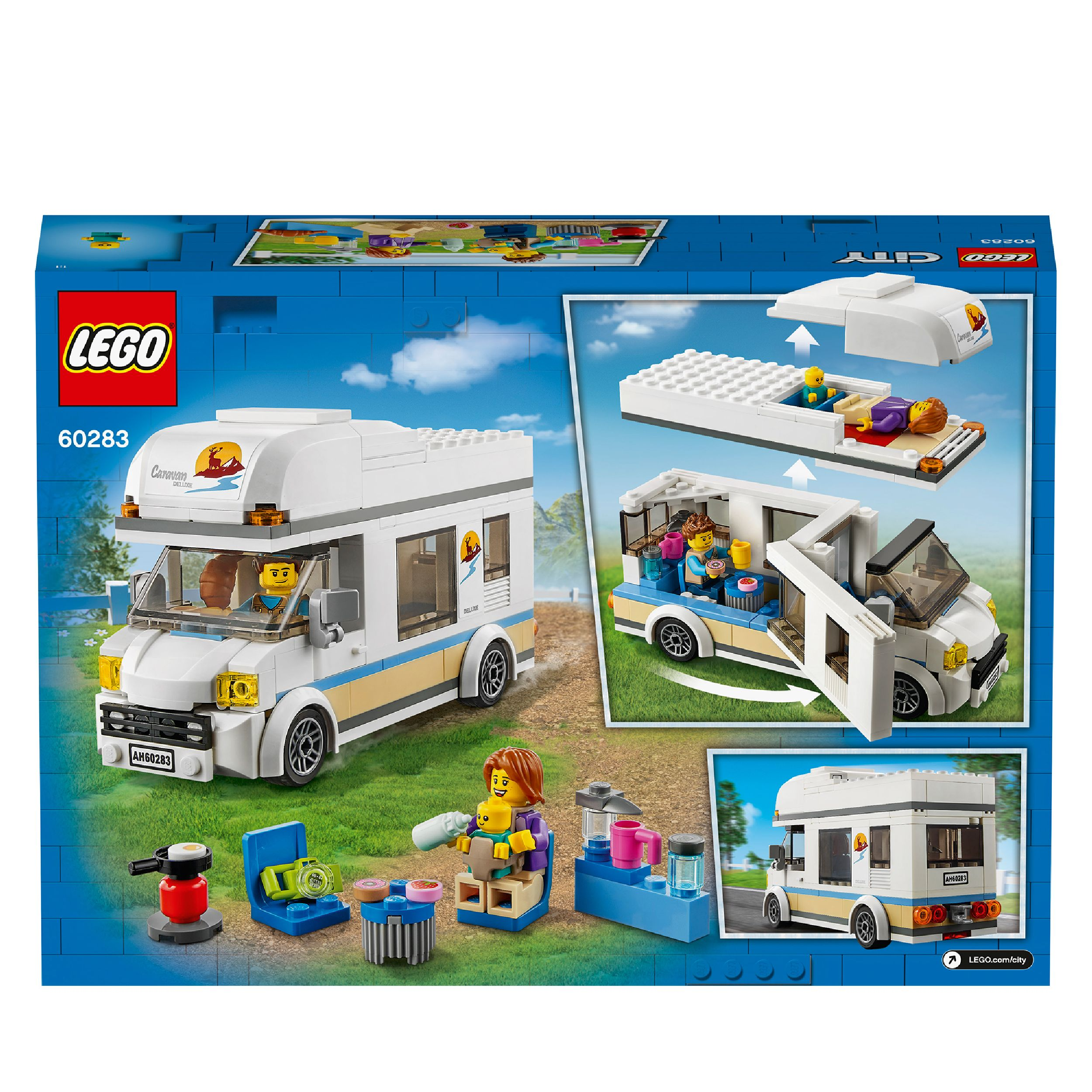 LEGO City 60283 Ferien-Wohnmobil Bausatz, Mehrfarbig