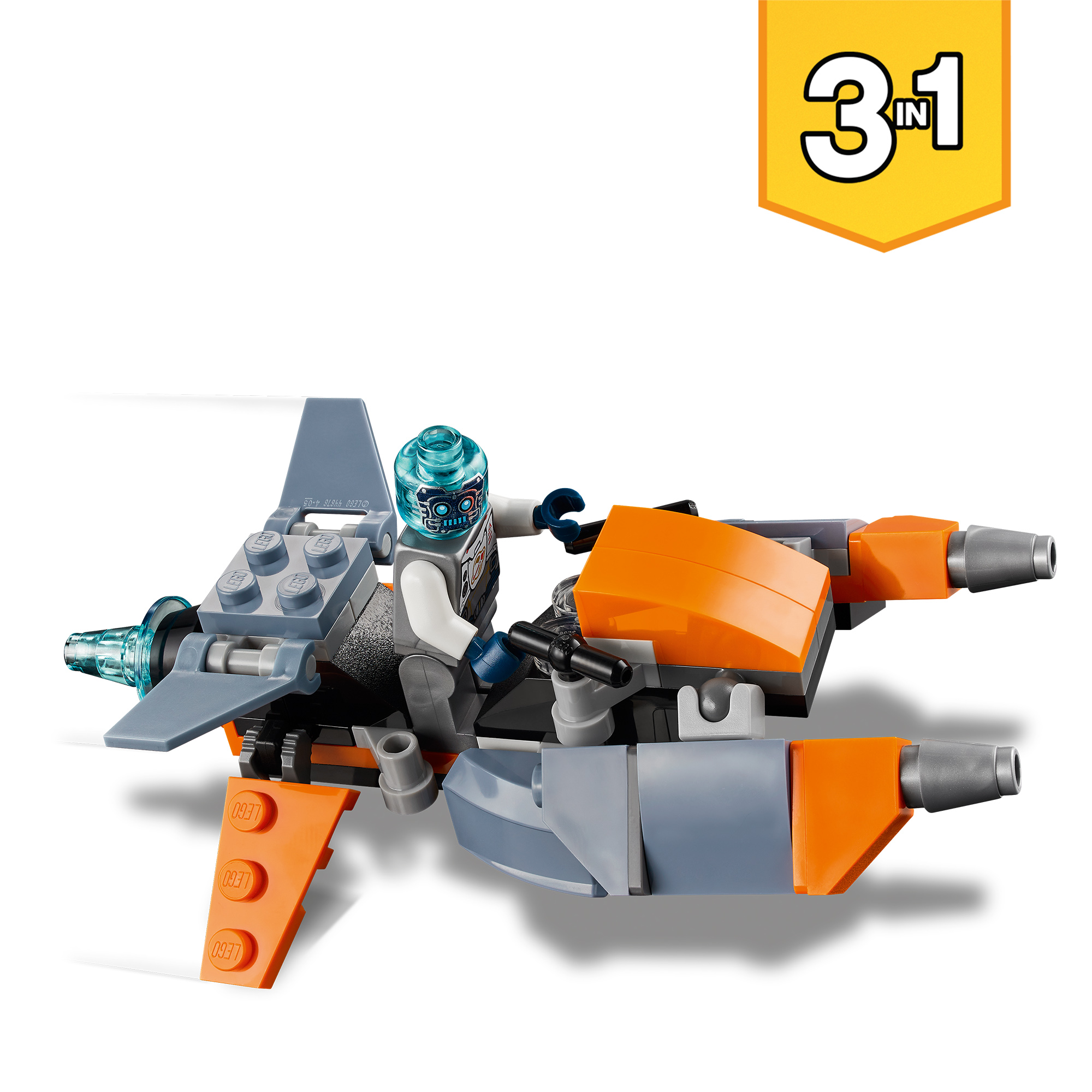 LEGO Creator 3-in-1 31111 Cyber-Drohne Bausatz, Mehrfarbig