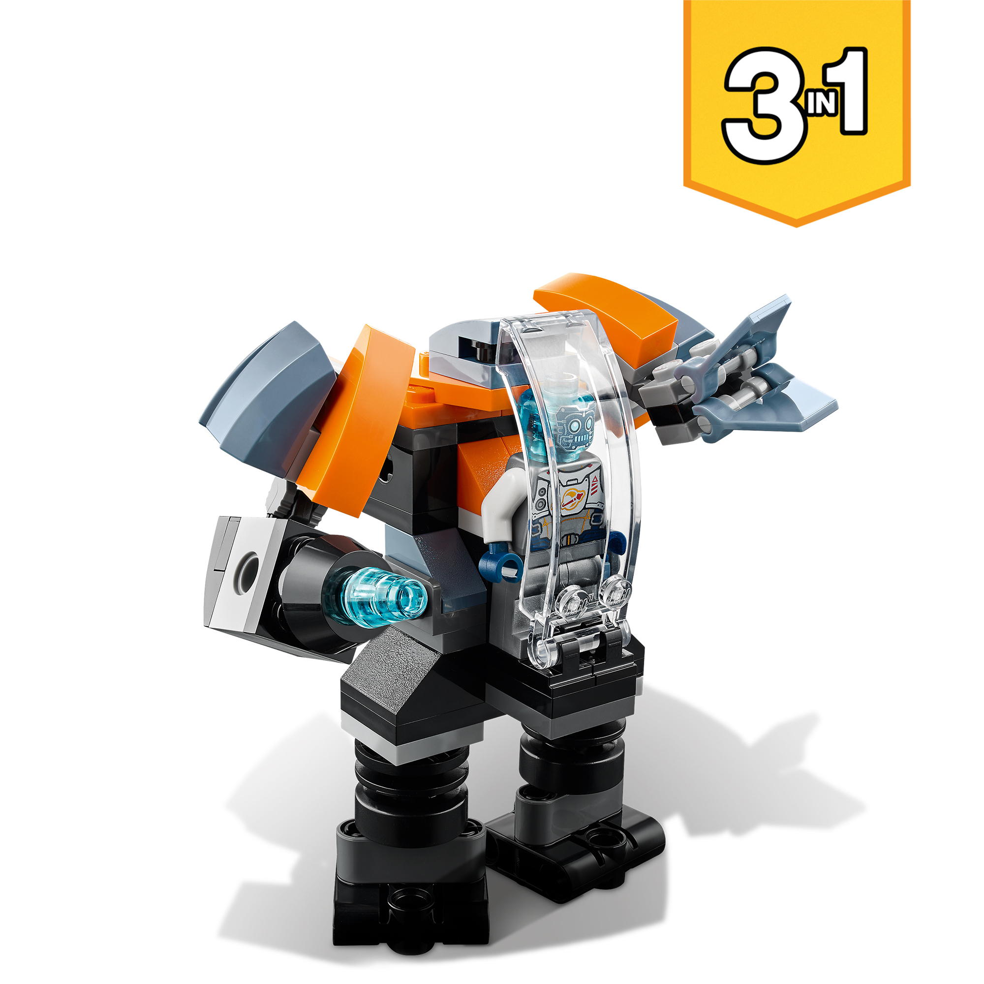 LEGO Creator 3-in-1 31111 Cyber-Drohne Bausatz, Mehrfarbig