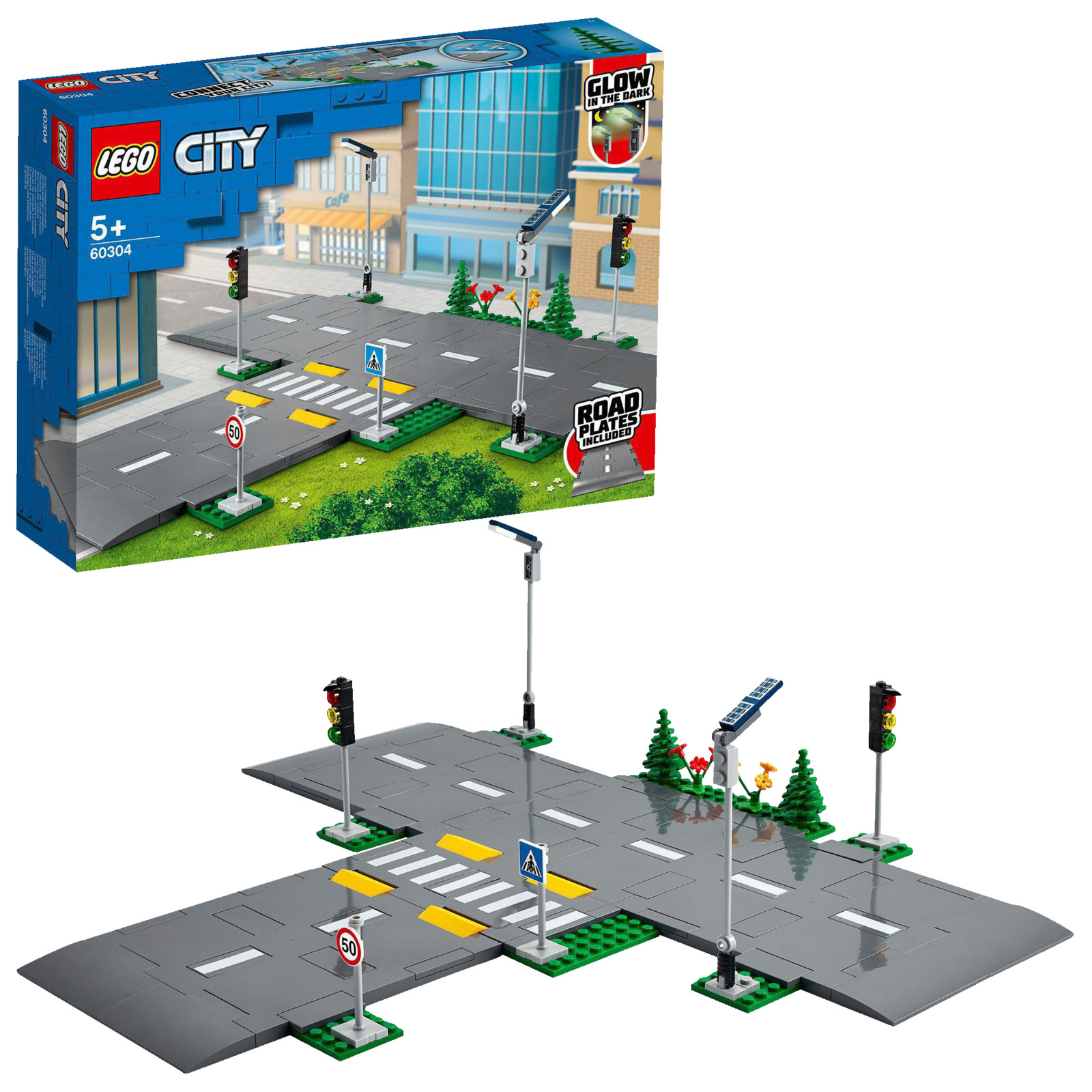 Lego My City 60304 StraßEnkreuzung Mit Ampeln Bausatz, Mehrfarbig
