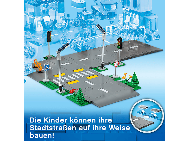 Thumbnail - LEGO My City 60304 Straßenkreuzung mit Ampeln Bausatz, Mehrfarbig