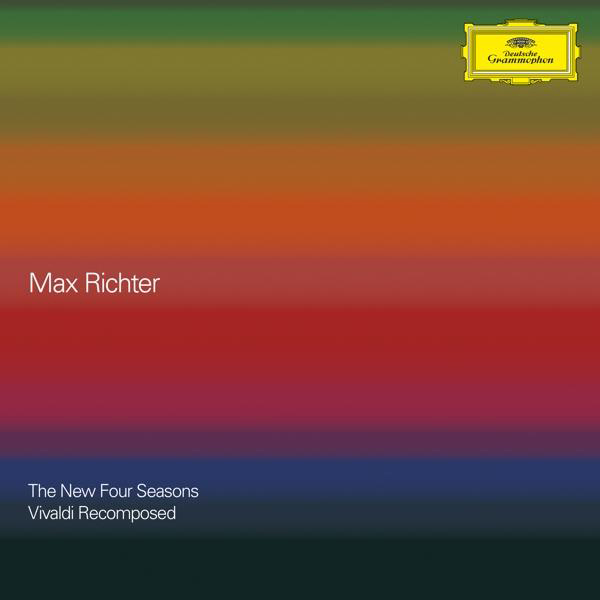 Albumcover für Max Richters 'The New Four Seasons'. Es hat einen bunten Farbverlaufshintergrund.