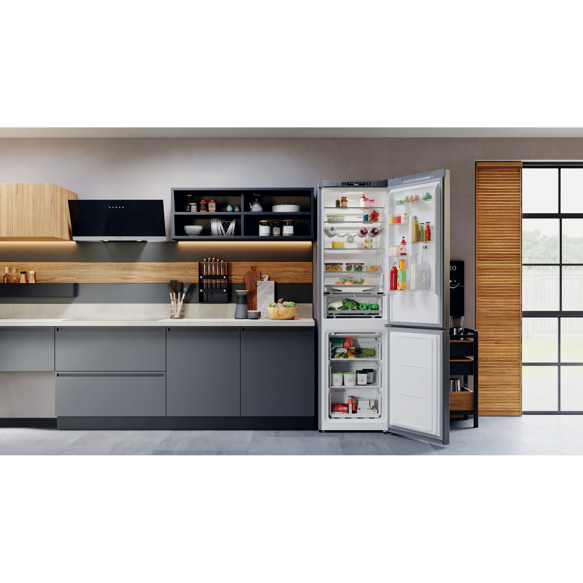 BAUKNECHT KGN 20C23IN Kühlgefrierkombination (C, 367 l, 2027 mm hoch, Edelstahloptik)