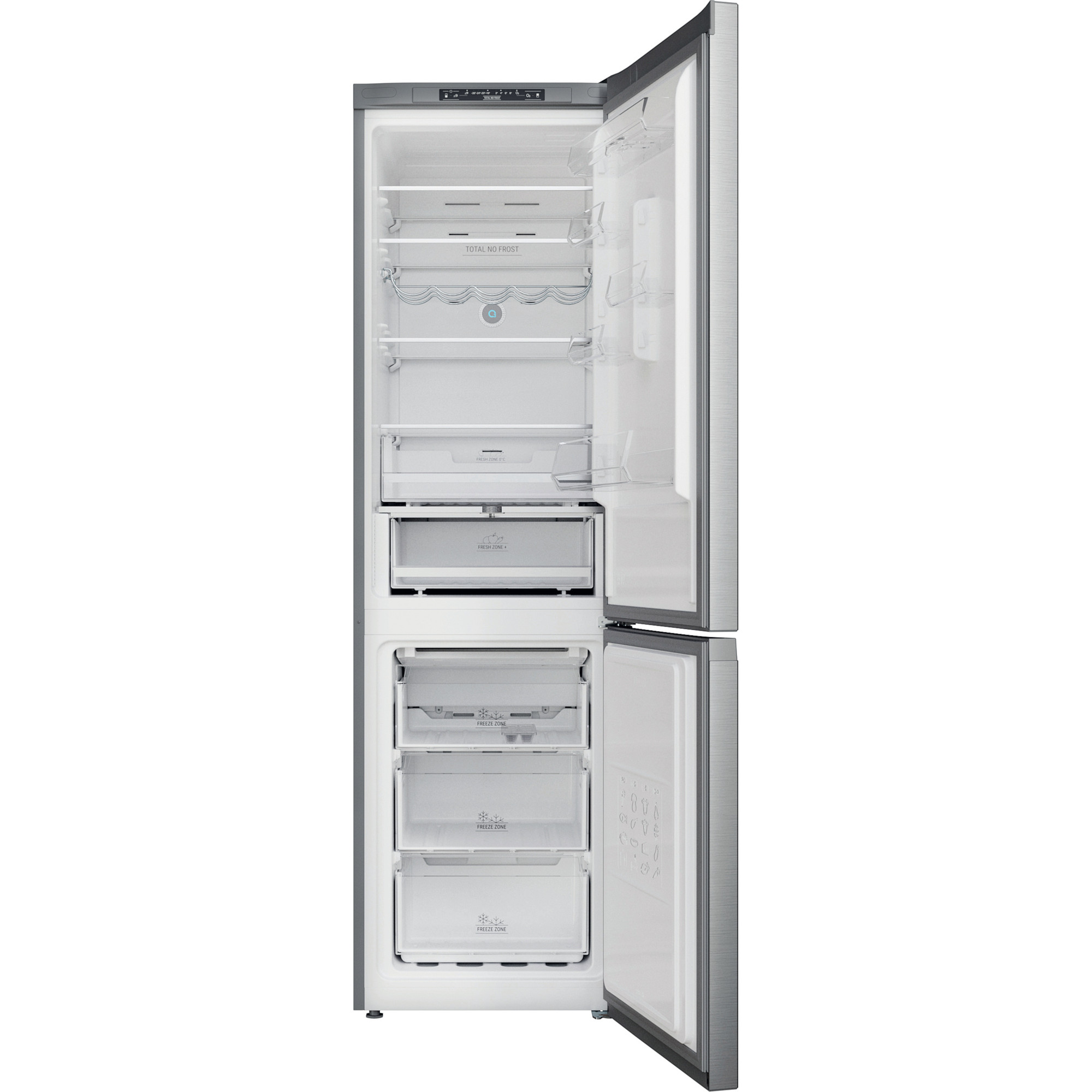 BAUKNECHT KGN 20C23IN Kühlgefrierkombination (C, 367 l, 2027 mm hoch, Edelstahloptik)