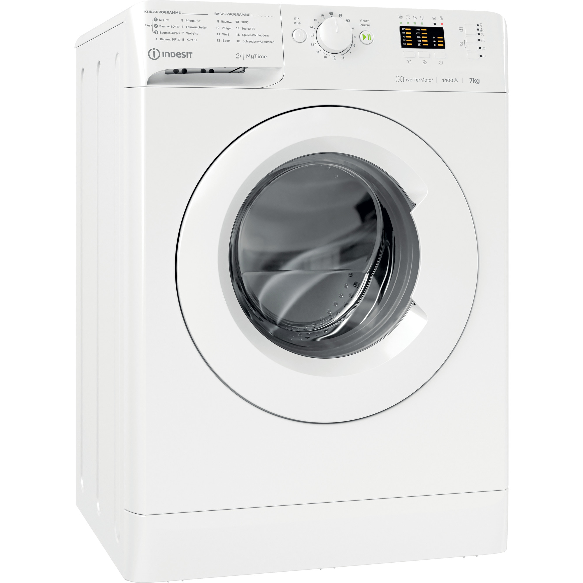 INDESIT MTWA 71484E W DE Waschmaschine Frontlader (7 kg, 1351 U/Min., C, Frontlader)