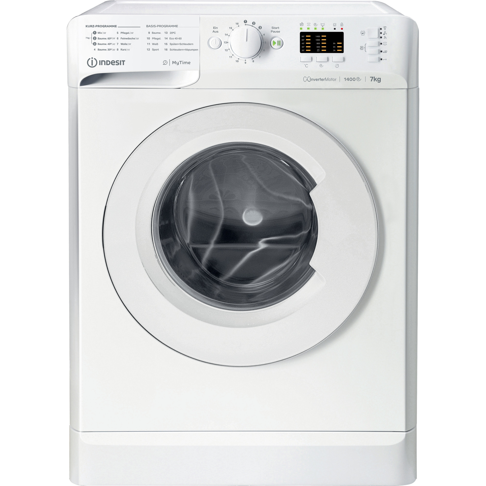 INDESIT MTWA 71484E W DE Waschmaschine Frontlader (7 kg, 1351 U/Min., C, Frontlader)