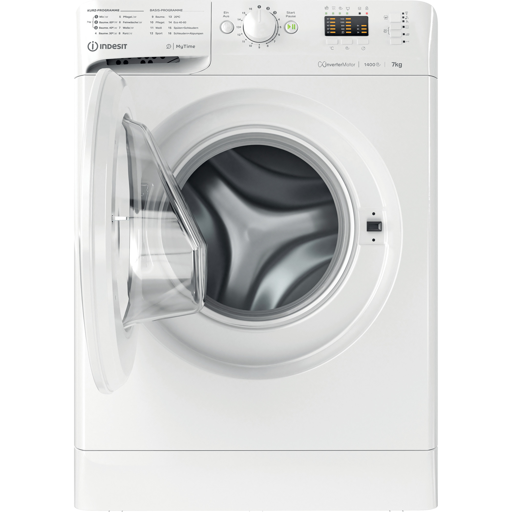 INDESIT MTWA 71484E W DE Waschmaschine Frontlader (7 kg, 1351 U/Min., C, Frontlader)