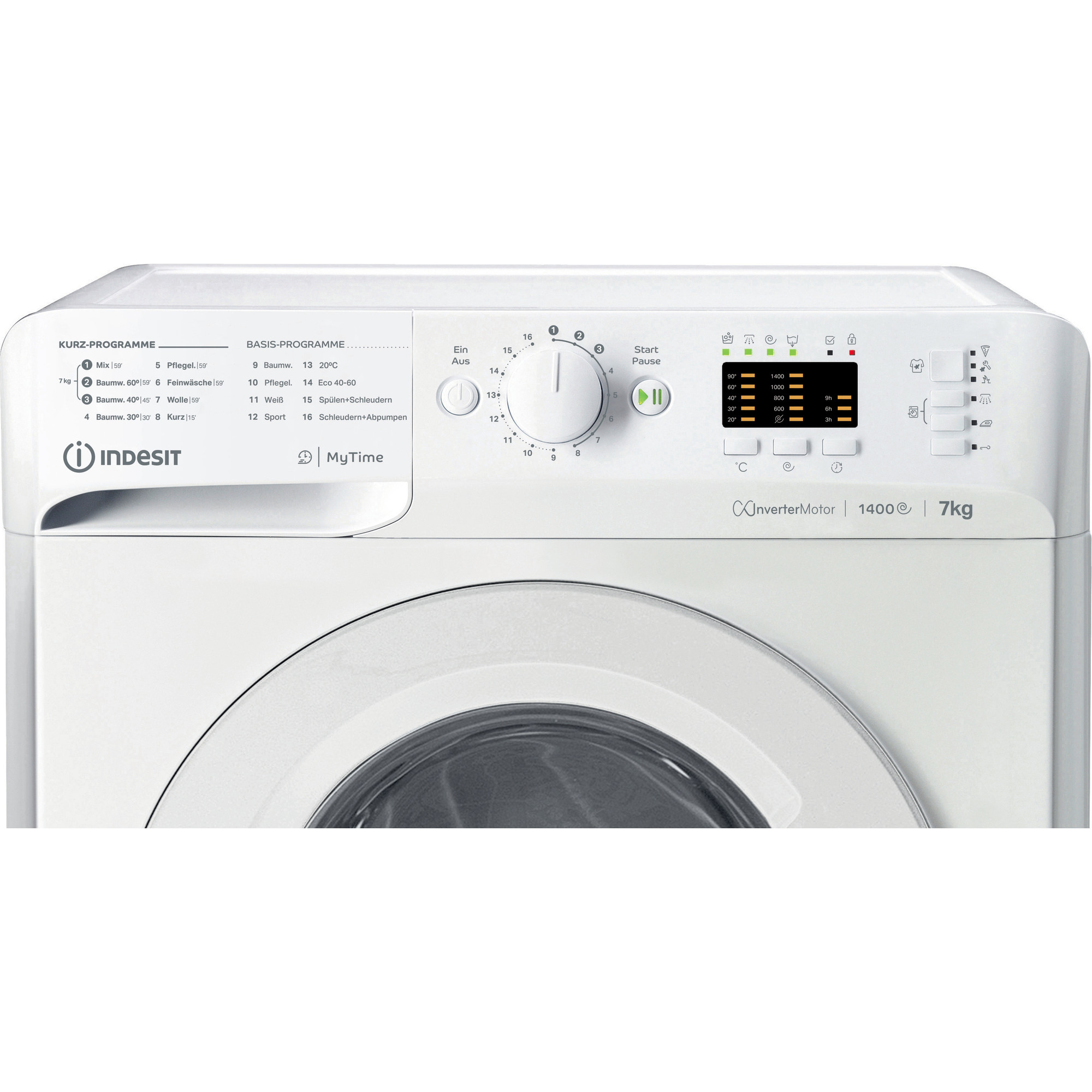 INDESIT MTWA 71484E W DE Waschmaschine Frontlader (7 kg, 1351 U/Min., C, Frontlader)