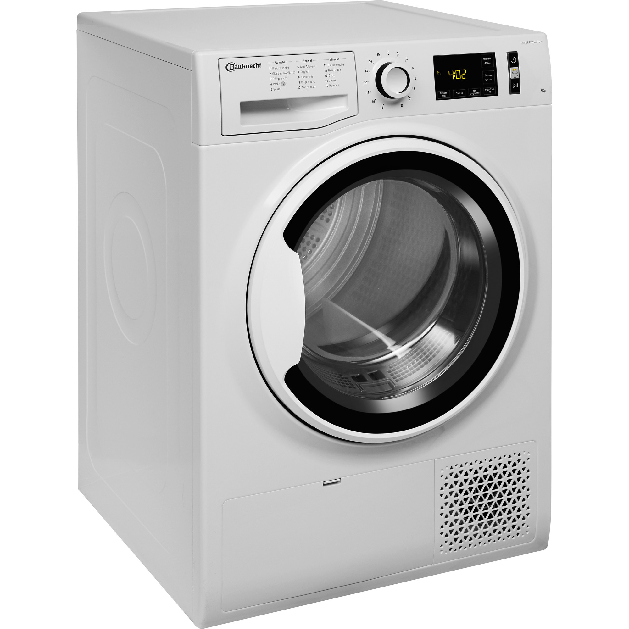 BAUKNECHT T SOFT M1182 WK DE Wärmepumpentrockner (8 kg), Weiß)
