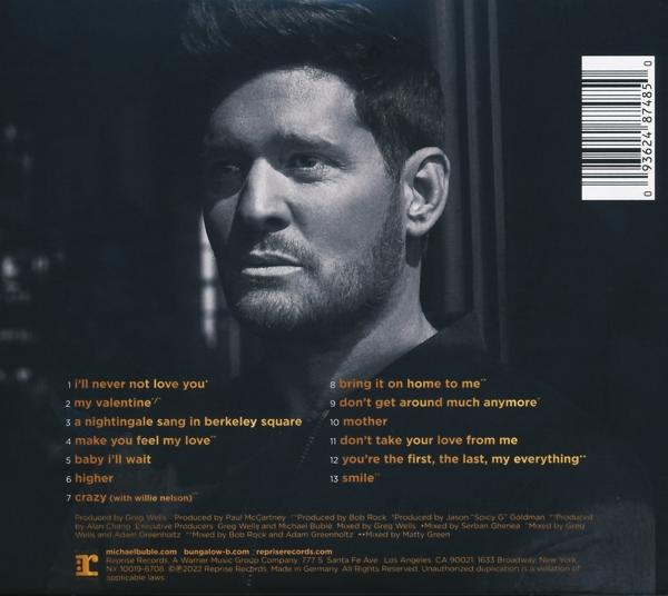 Michael Bublé album borítója. Fekete-fehér portré egy férfiról.