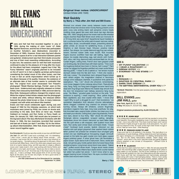 Evans, Bill / Hall, - (Vinyl) Jim UNDERCURRENT 