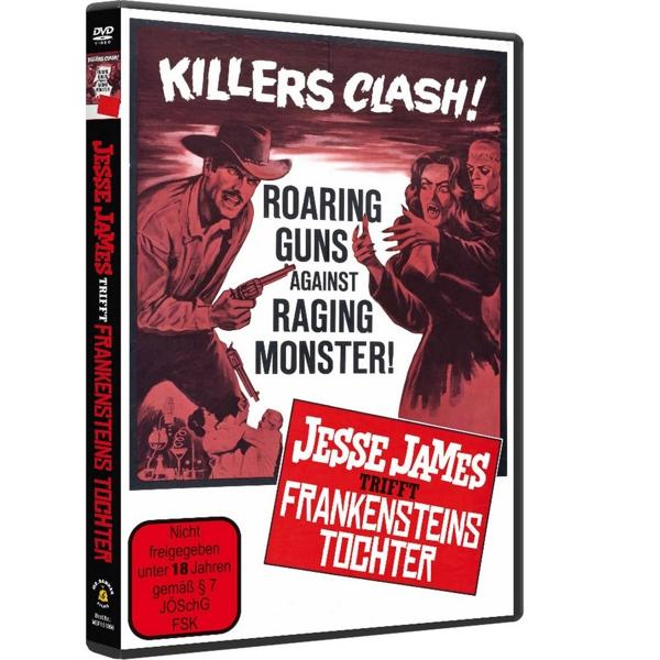 DVD-Cover mit einem Mann, der eine Waffe hält. Text in Rot. Dunkler Hintergrund.