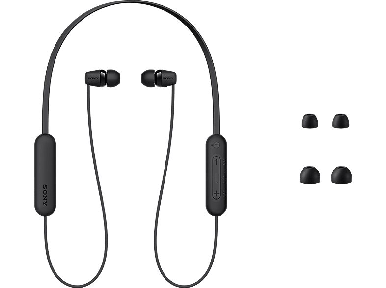 Kopfhörer SONY WI-C100, Schwarz | In-ear Bluetooth Kopfhörer Schwarz MediaMarkt