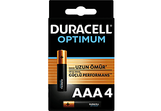 DURACELL Optimum İnce Kalem 4'lü AAA Alkalin Pil_0