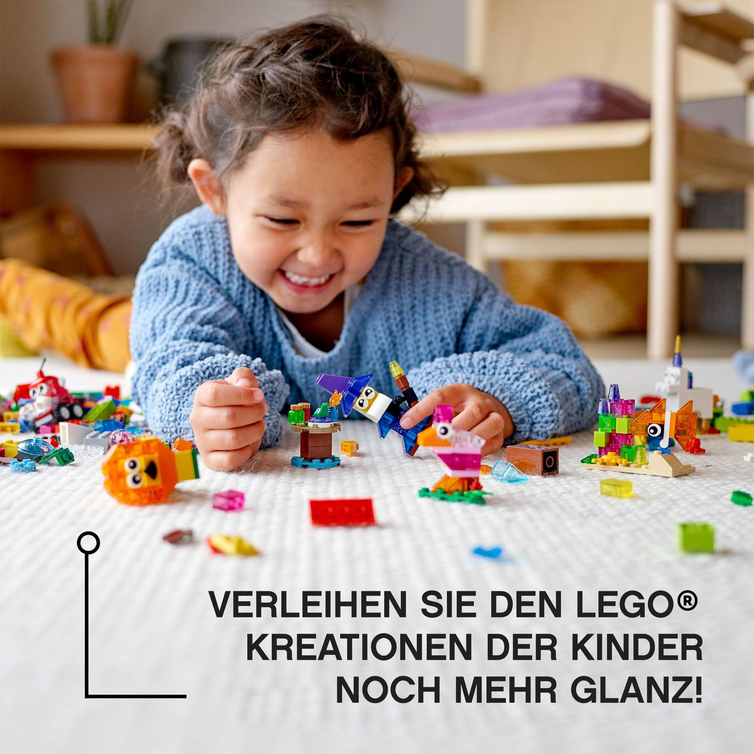 Kreativ-Bauset 11013 durchsichtigen LEGO Steinen Classic Mehrfarbig Bausatz, mit