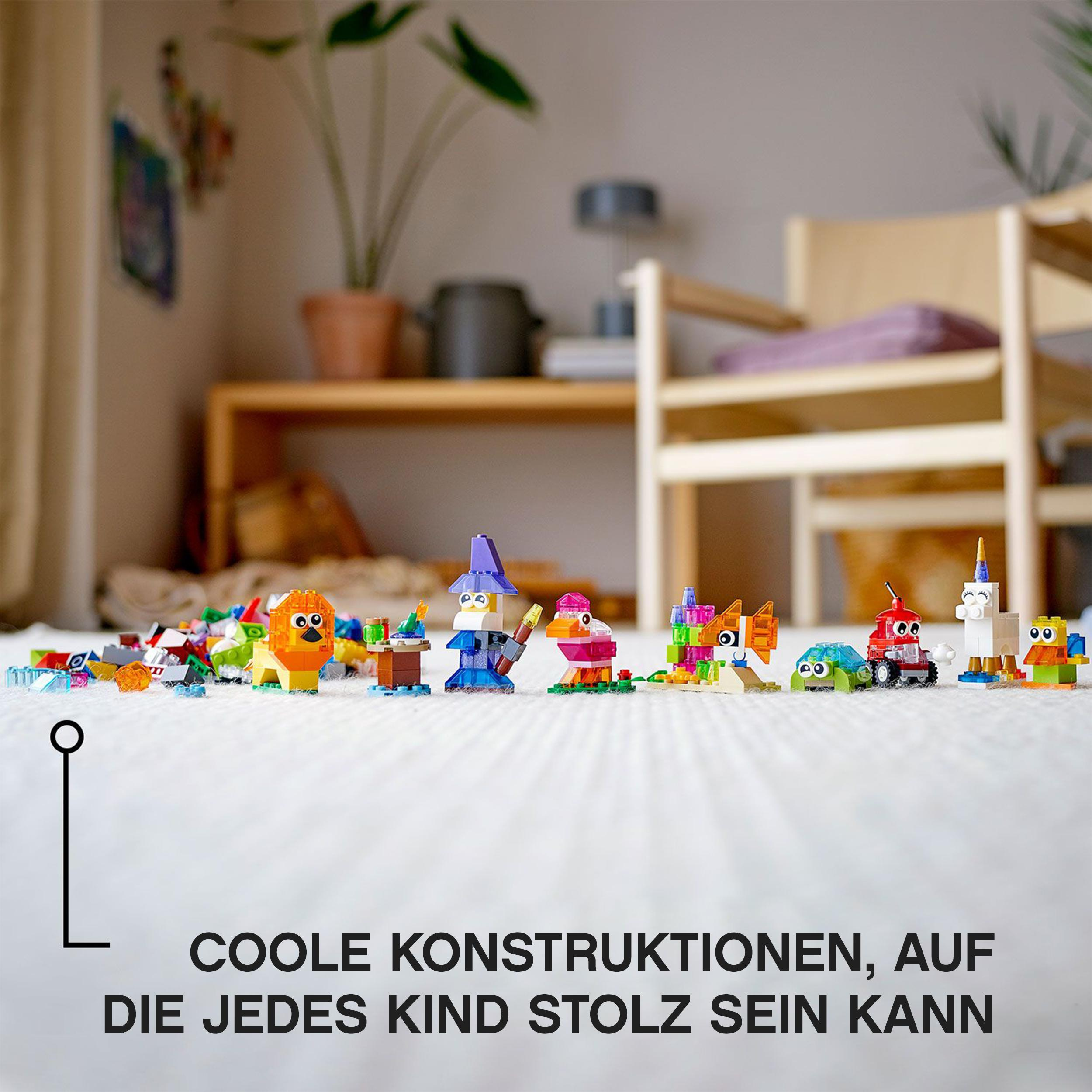 11013 Mehrfarbig LEGO Steinen Bausatz, mit Kreativ-Bauset Classic durchsichtigen