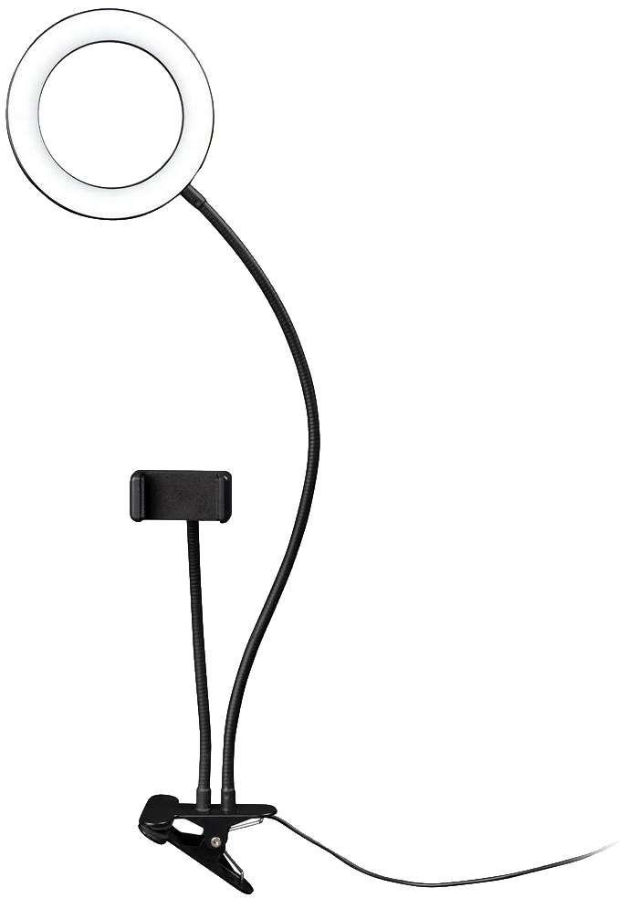DÖRR SLR-16 Bi-Color hajlítható karú LED körlámpa telefon tartóval,csipesszel (D371043)