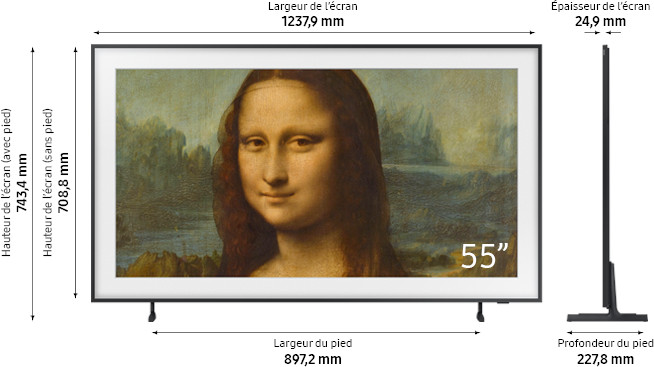 SAMSUNG The Frame 55" QLED 4K Smart TV QE55LS03BAUXXN - QLED 4K - QLED-tv - 55 inch