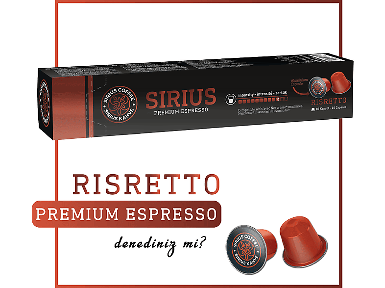 SIRIUS 10 Ristretto Nespresso Uyumlu Premium Kapsül Kahve_1