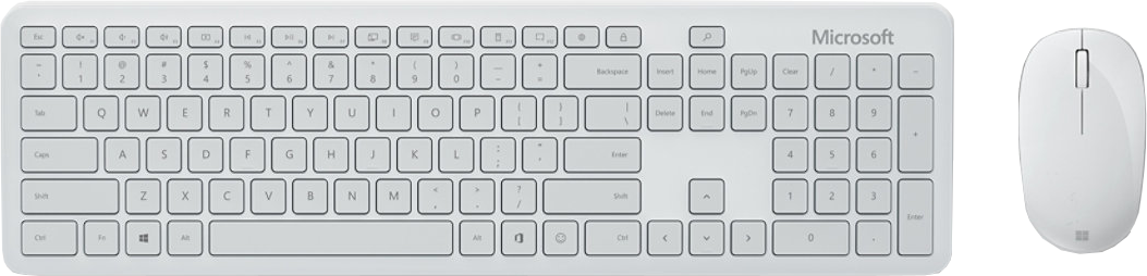 MICROSOFT Clavier sans fil + Souris sans fil AZERTY FR Blanc (QHG-00035)