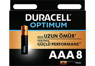 DURACELL Optimum İnce Kalem 8'li AAA Alkalin Pil