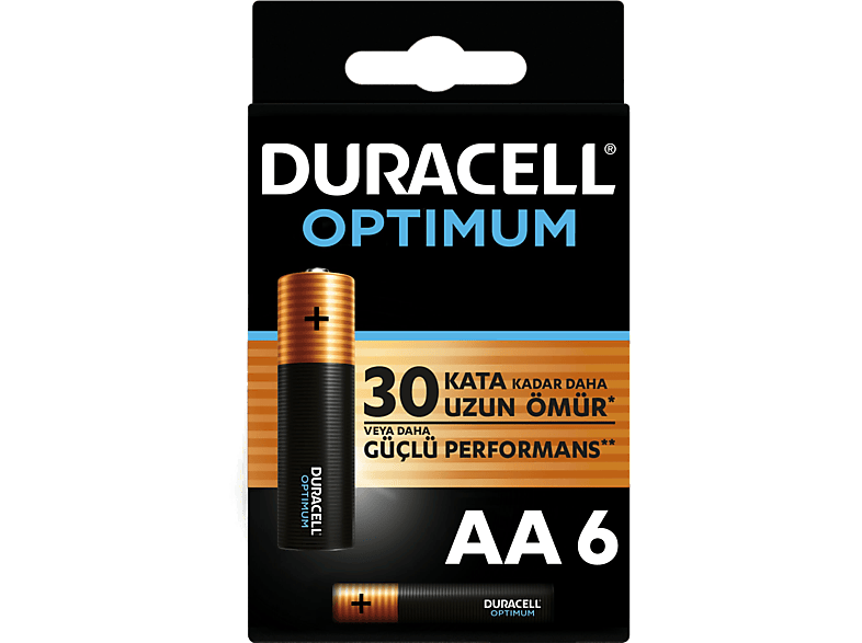 DURACELL Optimum Kalın Kalem 6'lı AA Alkalin Pil_0