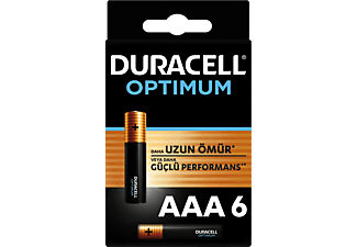 DURACELL Optimum İnce Kalem 6'lı AAA Alkalin Pil