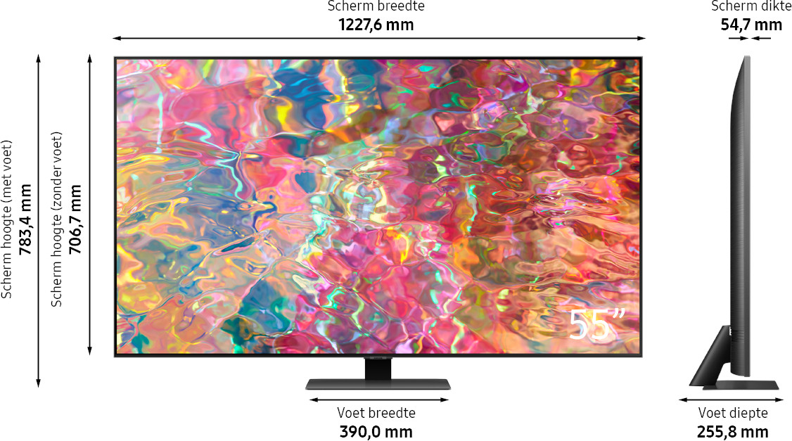 SAMSUNG 55" QLED 4K Smart TV QE55Q80BATXXN - QLED 4K - TV QLED - 55 pouces