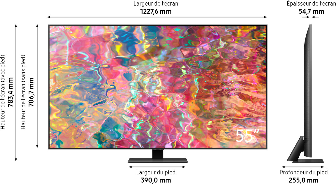 SAMSUNG 55" QLED 4K Smart TV QE55Q80BATXXN - QLED 4K - TV QLED - 55 pouces