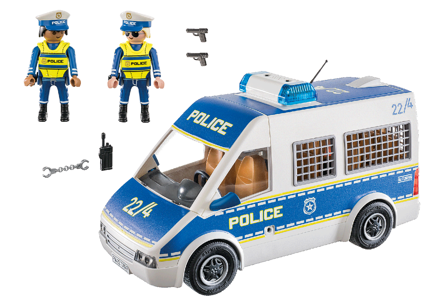 PLAYMOBIL 70899 POLIZEI-MANNSCHAFTSWAGEN Spielset, Mehrfarbig