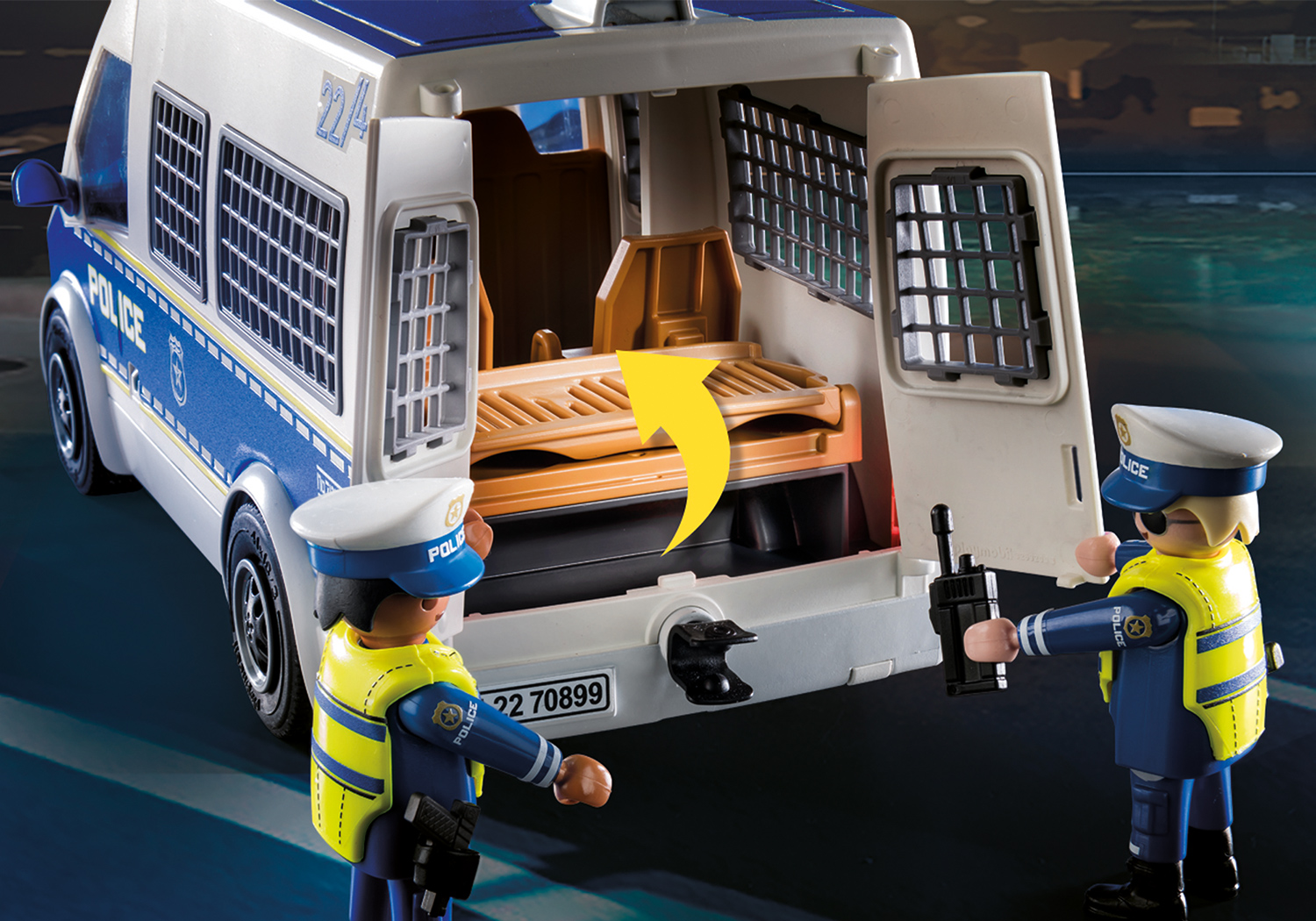 PLAYMOBIL 70899 POLIZEI-MANNSCHAFTSWAGEN Spielset, Mehrfarbig