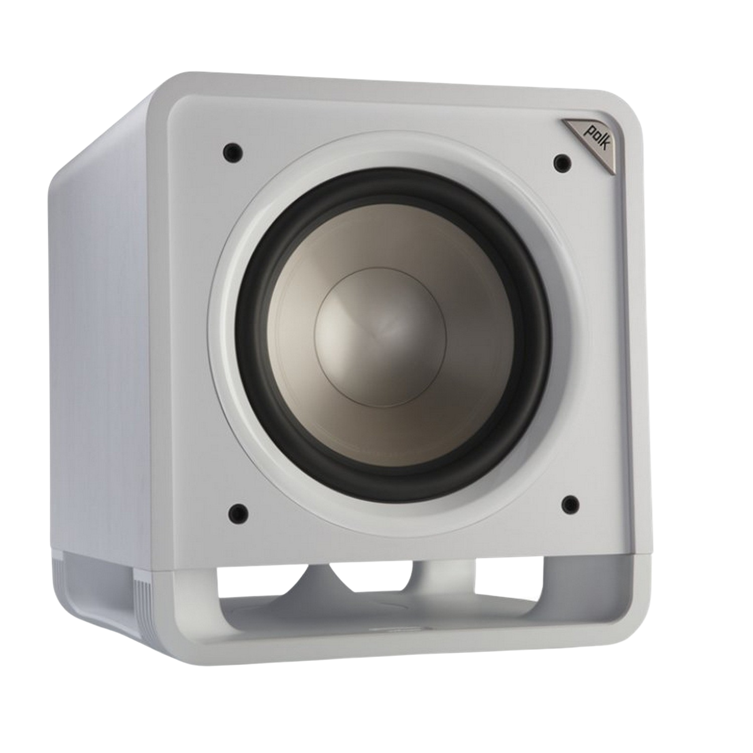 Subwoofer - Polk Audio HTS 12, 400 W, Tecnología Power Port, Tecnología patentada Dynamic Balance, Blanco