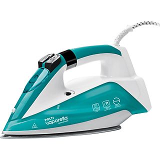 Plancha de vapor - Polti Vaporella Quick & Slide QS210, 2.400 W, 250 g/min, Pro-Steam, 0.35 l, Blanco/Verde