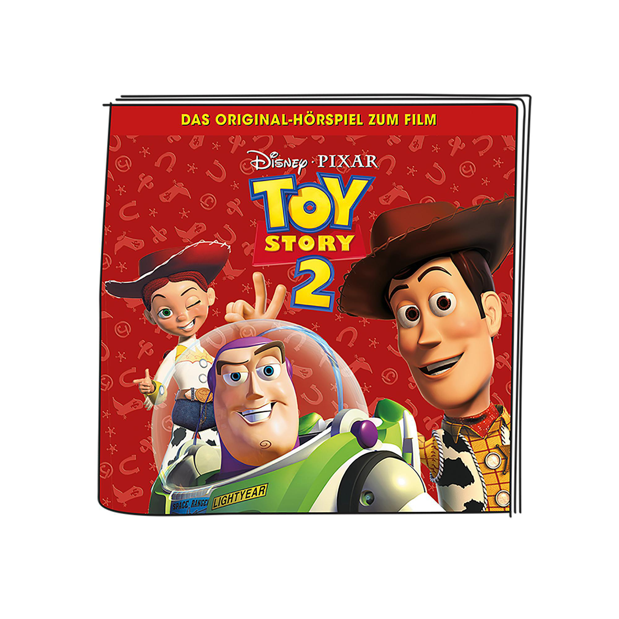 Toy Story 2 DVD-Hülle. Woody, Buzz Lightyear und Jessie sind auf dem Cover zu sehen.