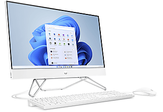 HP All-in-One PC 24-cb0001ng, AMD R5-5500U, 8GB RAM, 512GB SSD, 23.8 Zoll Full-HD, Win11, Weiß