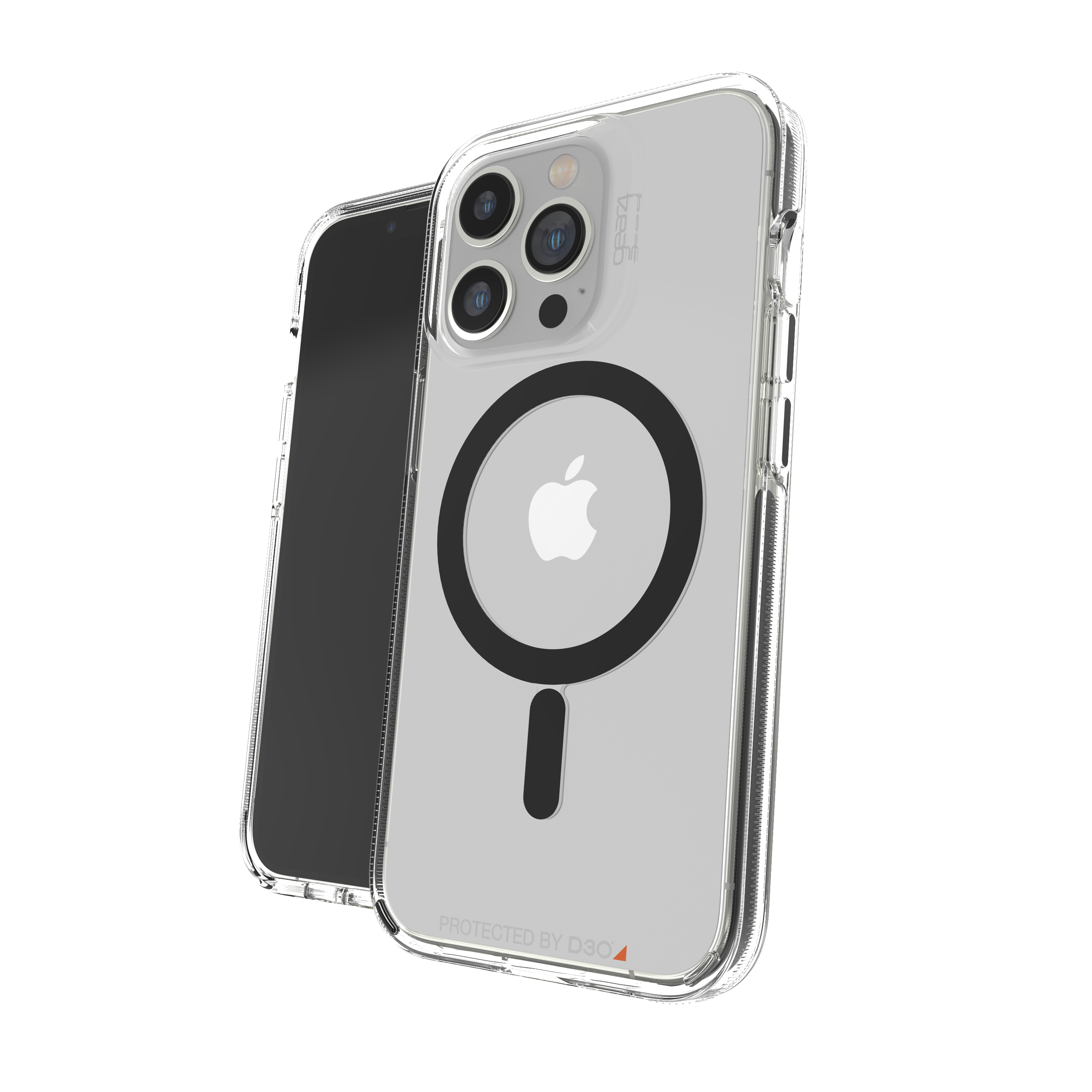 GEAR4 D3O Pro, Cruz iPhone Backcover, Schwarz Snap, Cases 13 Apple, Santa