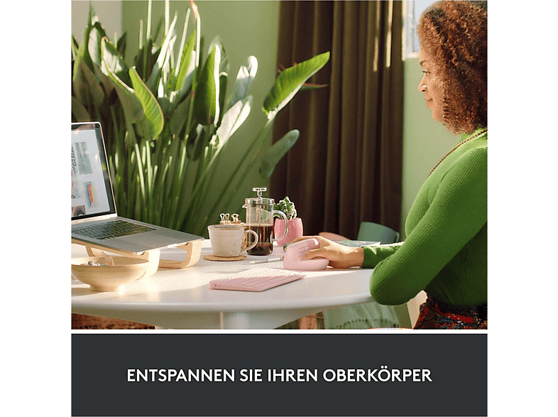 Logitech Lift Vertical Ergonomic Mouse Ergonomische Maus Bluetooth®, Funk Optisch Rose 6 Tasten 400 — Foto 4 von 6