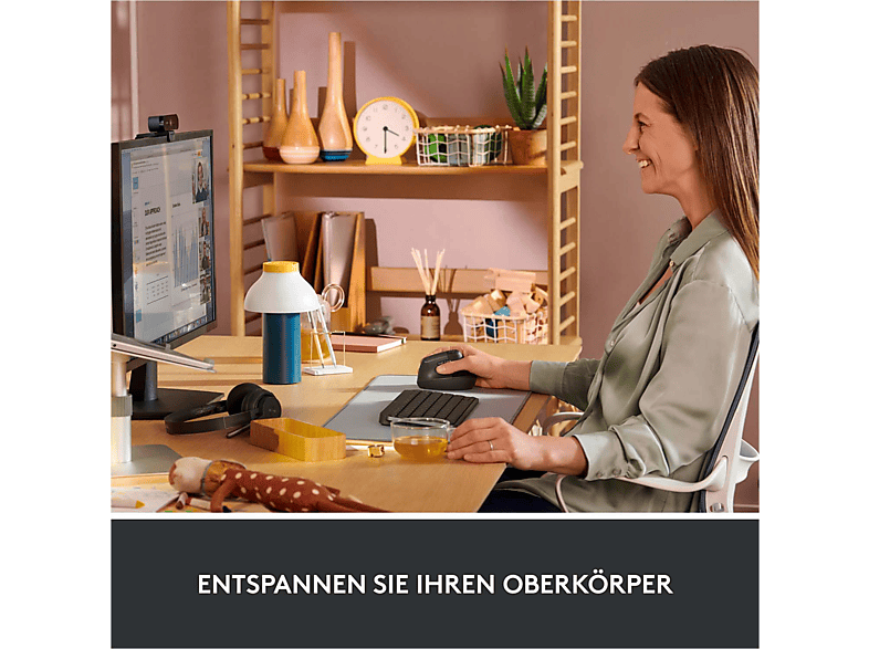 LOGITECH Lift Ergonomische kabellose Maus, Bluetooth, Grafit — Foto 3 von 5