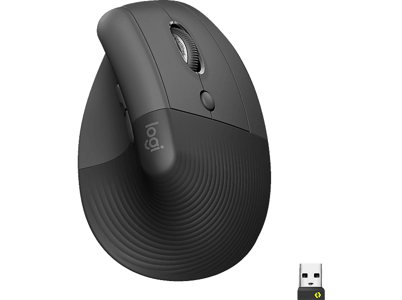 LOGITECH Lift für kleine und mittelgroße Hände, Vertikale Ergonomische Maus, Graphite