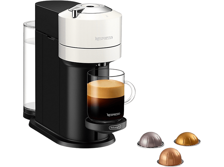 Cafetera de cápsulas  Nespresso® De'Longhi Vertuo Next ENV120.BM, 1500 W,  1.1 l, Calentamiento 30s, Tecnología Centrifusión™, Bluetooth, Apagado auto