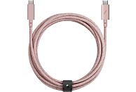 NATIVE UNION Belt - USB-C-Kabel mit Echtlederband (Rosa)