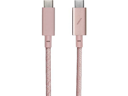 NATIVE UNION Belt - USB-C-Kabel mit Echtlederband (Rosa)