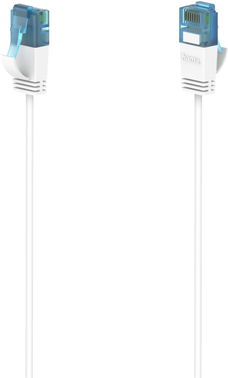 HAMA FIC Slim Flex CAT6a patchkábel 0,75 méter, fehér (200688)