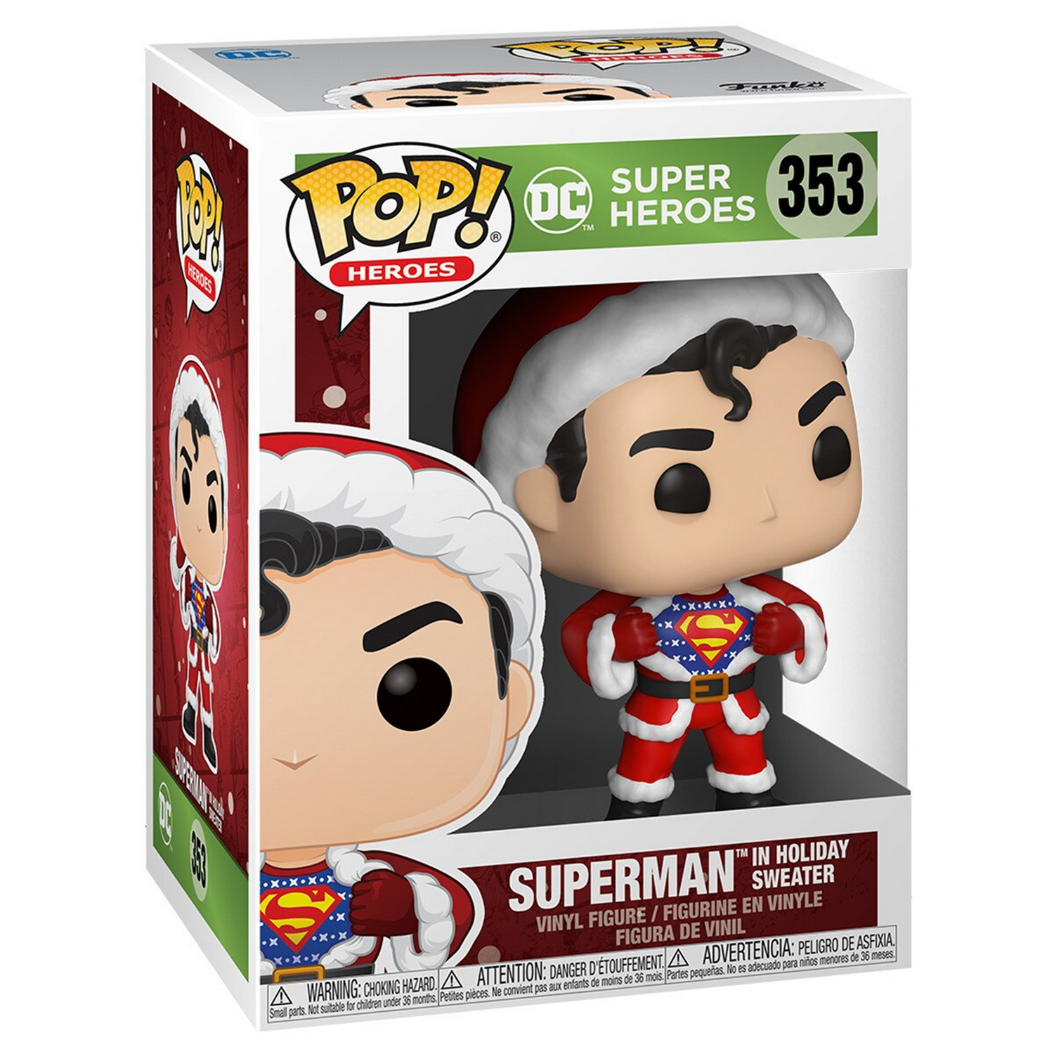 Figura Funko Pop! - Superman, DC Super Heroes, DC Comics, Vinilo, 9.50 cm, Multicolor
