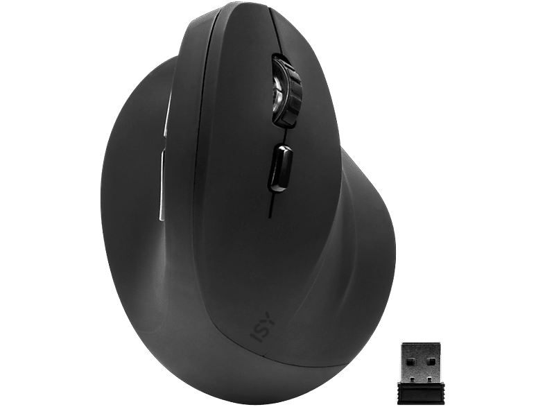 ISY Draadloze Muis Ergonomic Zwart (iem-1000-1)